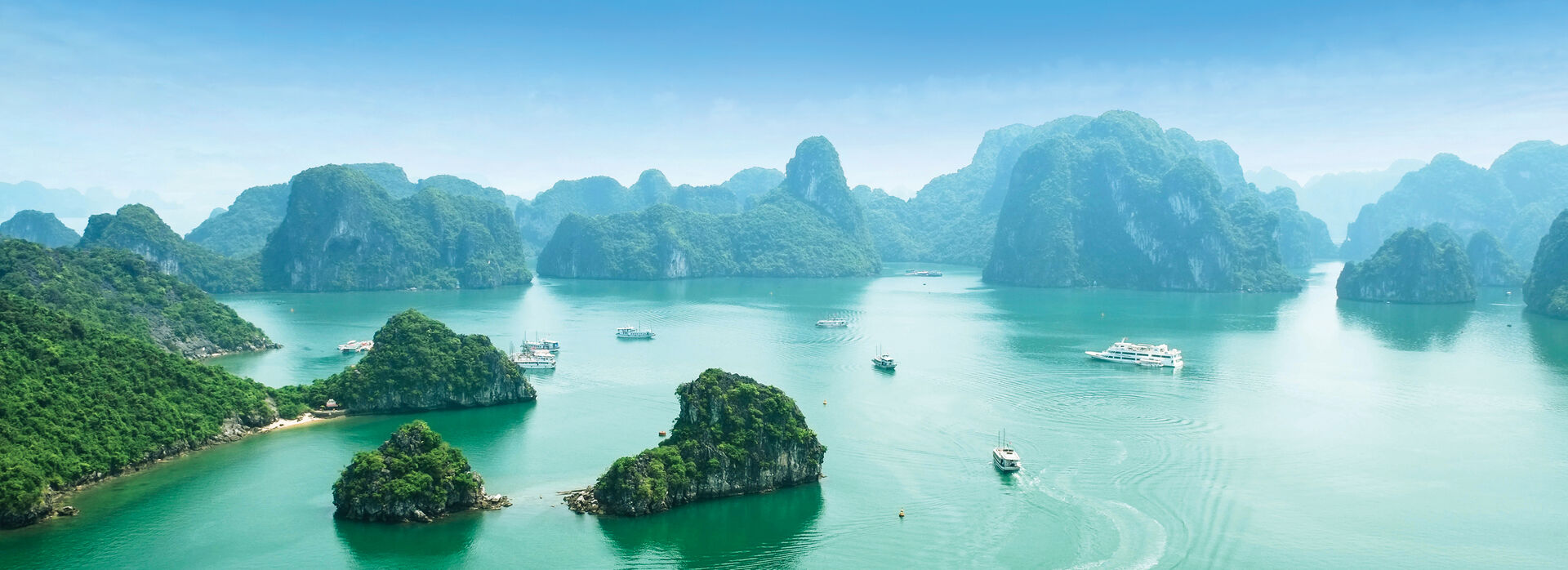 Beautiful Halong Bay archipelago 